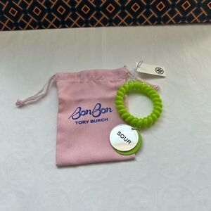 Tory Burch BonBon Charm Bracelet Sugared Apple Bright Neon Green Slip on